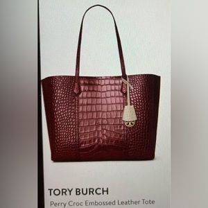 Tory Burch Perry Croc Tote